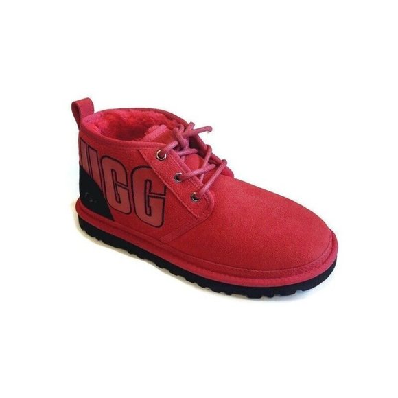 UGG Other - UGG Neumel Graphic Outline Ankle Chukka Suede Boots Mens Sz 7 Samba Red 1130715